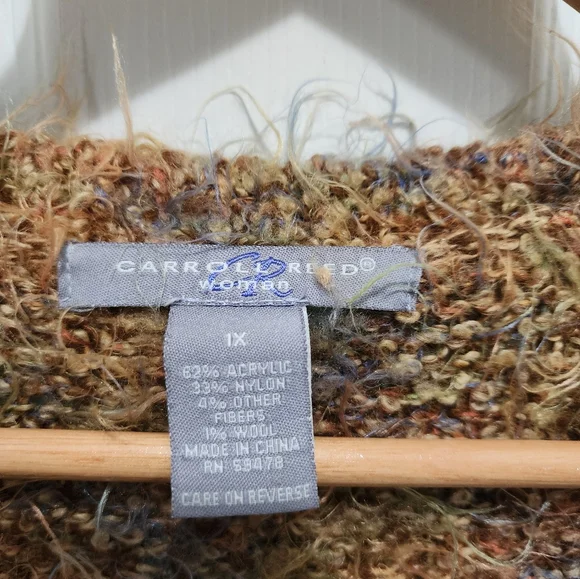 Carroll Reed Cozy Multicolor Button Down Sweater - Picture 4 of 9